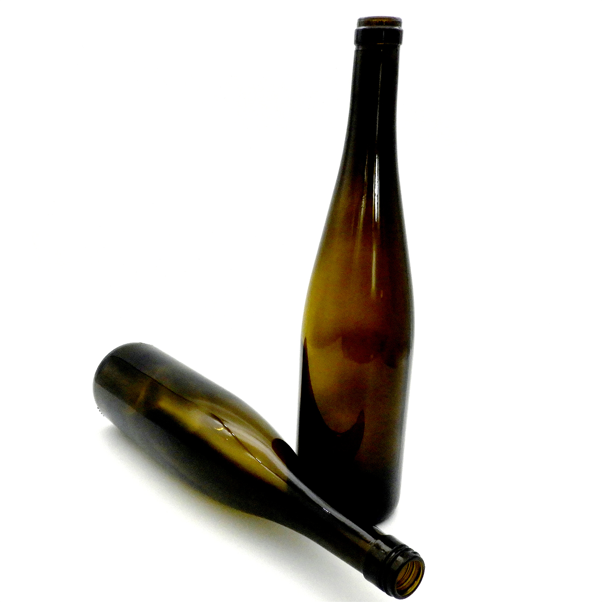 750ml Dark Green Hock Glass Bottle with Cork Neck