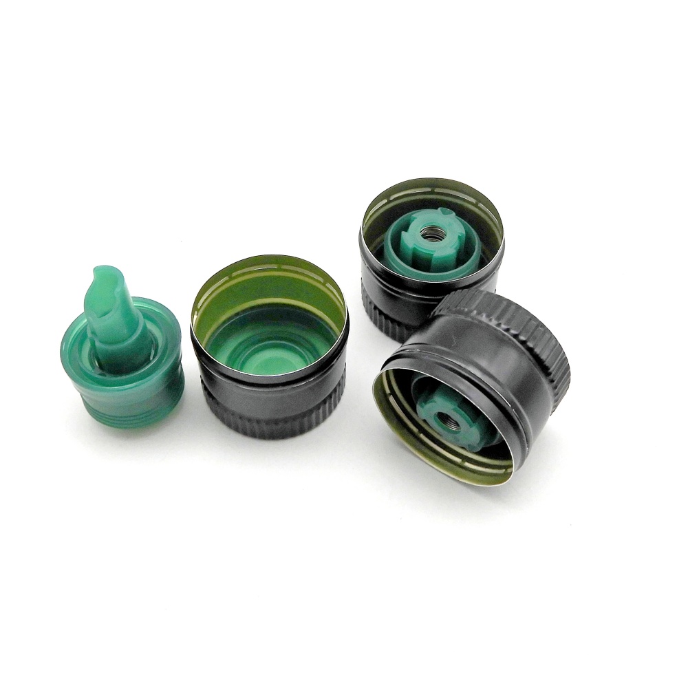 Olive Oil Bottle Cap 31.5*24mm Aluminium Plastic Pourer Cap