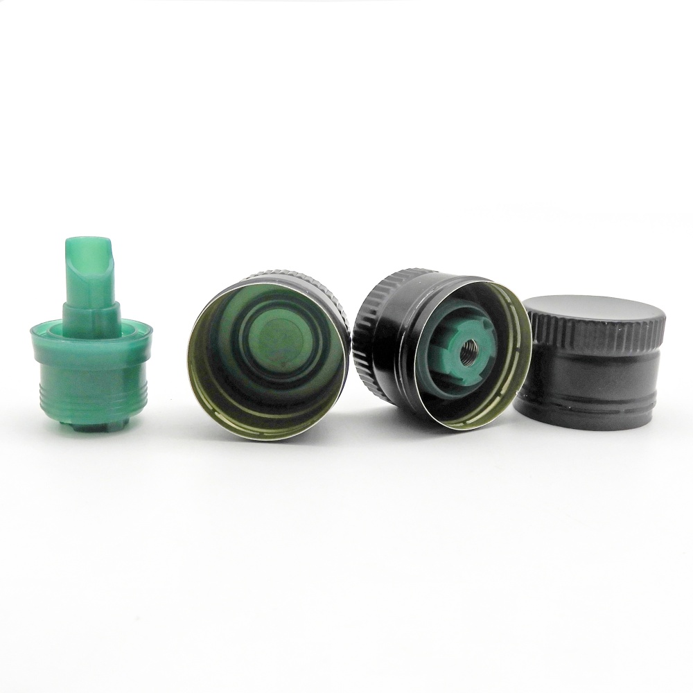 Olive Oil Bottle Cap 31.5*24mm Aluminium Plastic Pourer Cap